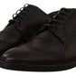 Dolce & Gabbana Purple Leather Oxford Wingtip Formal Shoes