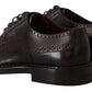 Dolce & Gabbana Purple Leather Oxford Wingtip Formal Shoes