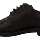 Dolce & Gabbana Purple Leather Oxford Wingtip Formal Shoes