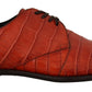 Dolce & Gabbana Orange Exotic Leather Dress Derby Shoes