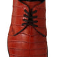 Dolce & Gabbana Orange Exotic Leather Dress Derby Shoes