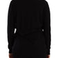 Dolce & Gabbana Black Wool V-neck Long Sleeves Pullover Top