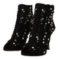 Dolce & Gabbana Black Crystals Zip Boots