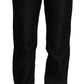 Ermanno Scervino Black Low Waist Cotton Denim Straight Jeans