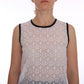 Dolce & Gabbana White Lace Floral Tank Shirt