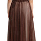 Dolce & Gabbana Metallic Bronze Maxi Dress