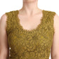 Dolce & Gabbana Nightingale Brown Floral Lace Sleeveless Maxi Dress