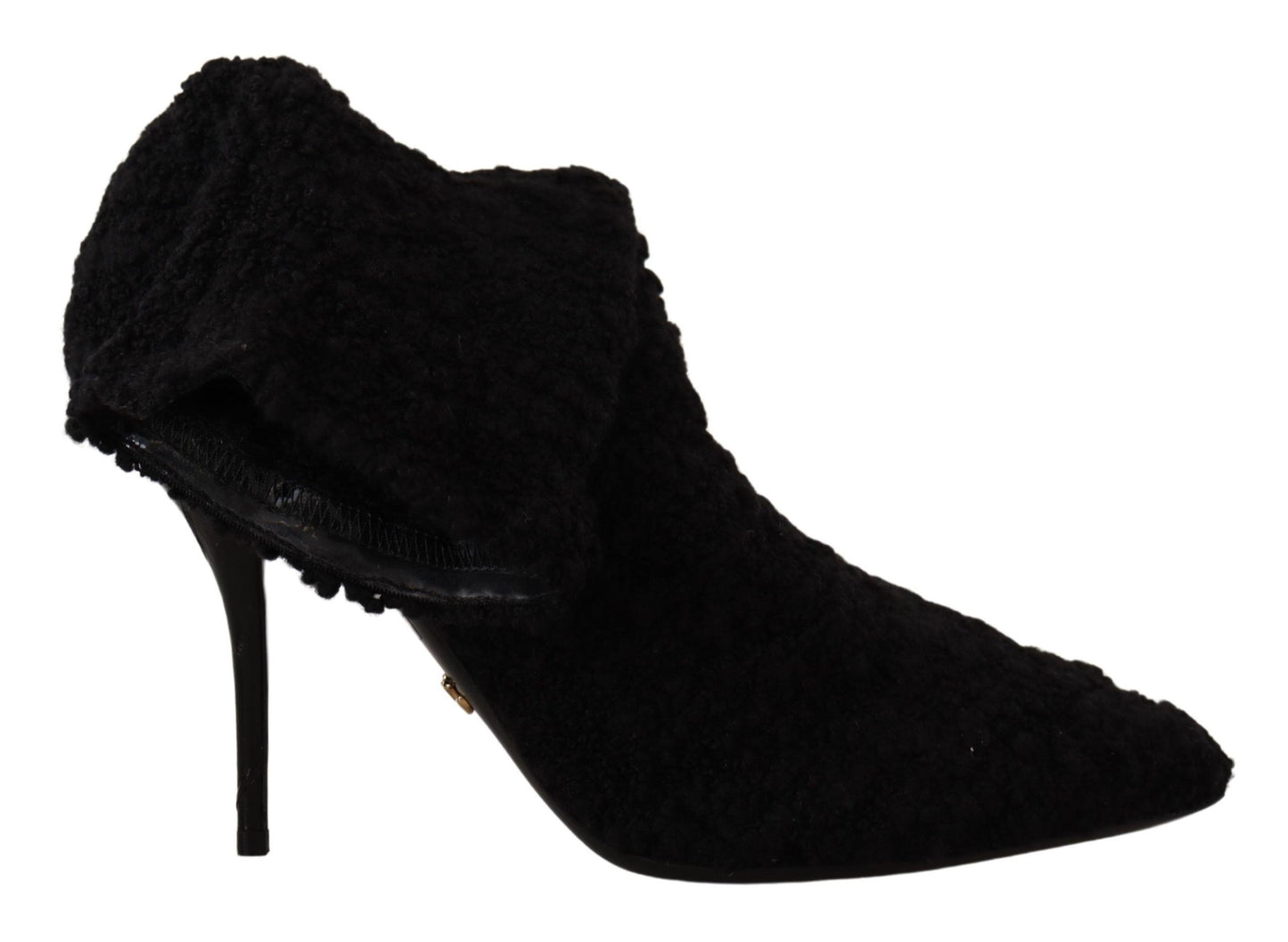 Dolce & Gabbana Black Mid Calf Stiletto Heel Boots