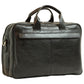 Old Angler Black Exclusiva Leather Laptop Briefcase