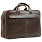 Old Angler Dark Brown Exclusiva Leather Laptop Briefcase