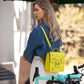 SUSU The Hollywood Yellow Leather Backpack Handbag