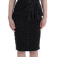 Masha Ma Black Strapless Embellished Pencil Dress