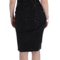 Masha Ma Black Strapless Embellished Pencil Dress