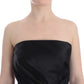 Masha Ma Black Strapless Embellished Pencil Dress