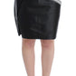 Sachin & Babi Gray Black White Leather Pencil Liza Skirt