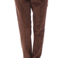 Dolce & Gabbana Brown Corduroys Straight Logo Casual Pants