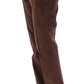 Dolce & Gabbana Brown Corduroys Straight Logo Casual Pants