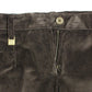 Dolce & Gabbana Brown Corduroys Straight Logo Casual Pants