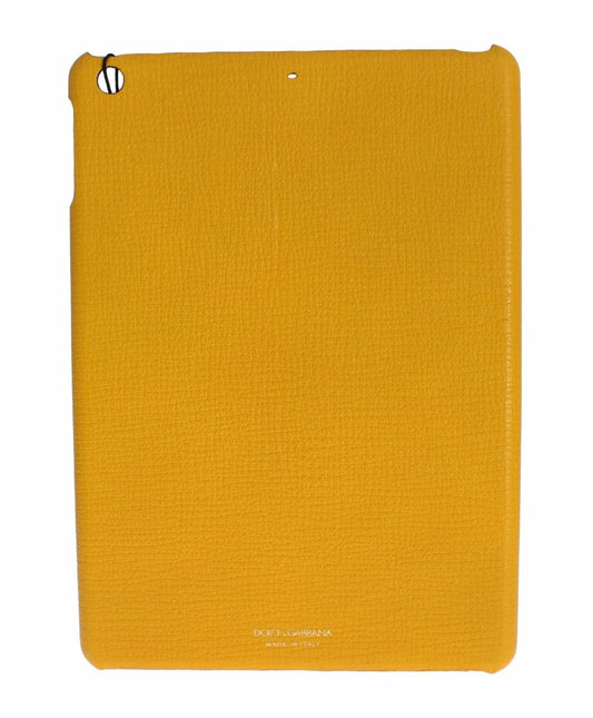 Dolce & Gabbana Yellow Leather Tablet Ipad Case Cover