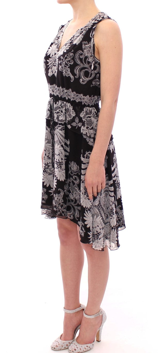 Sachin & Babi Black White Floral Shift Dress