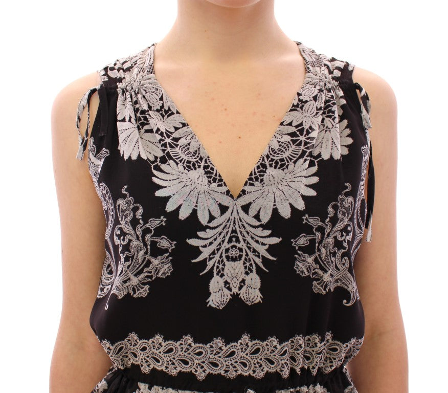 Sachin & Babi Black White Floral Shift Dress