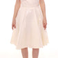 Licia Florio White Halterneck Knee Length Tea Dress