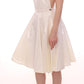 Licia Florio White Halterneck Knee Length Tea Dress