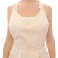 Licia Florio White Halterneck Knee Length Tea Dress