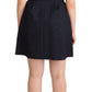 L'Autre Chose Black Embellished Short Sleeves Mini A-line Dress