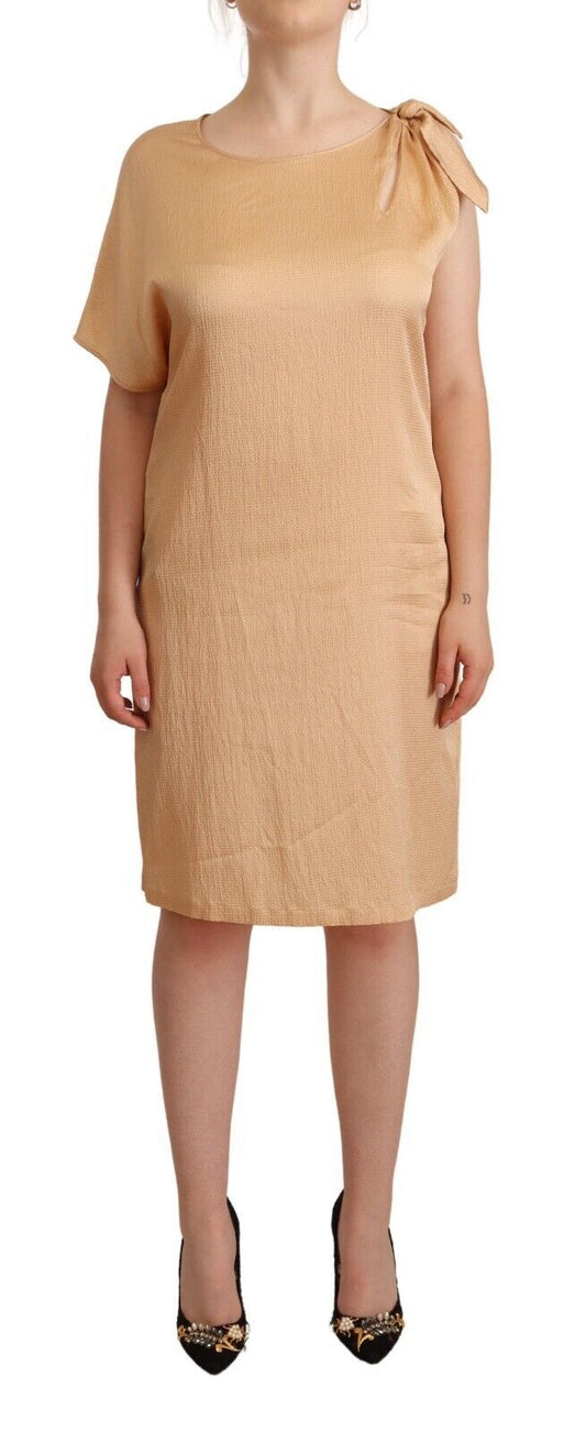 Moschino Beige One Sleeve Shift Dress