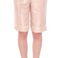 Zeyneptosum Beige Brocade Above Knee Shorts