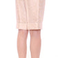 Zeyneptosum Beige Brocade Above Knee Shorts