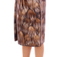 Dolce & Gabbana Brown Floral Silk Straight Full Skirt