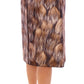 Dolce & Gabbana Brown Floral Silk Straight Full Skirt