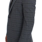 Dolce & Gabbana Blue Checkered Slim Fit Blazer Jacket