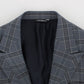 Dolce & Gabbana Blue Checkered Slim Fit Blazer Jacket