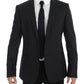 Dolce & Gabbana Gray Striped Slim Fit Wool Blazer