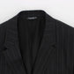 Dolce & Gabbana Gray Striped Slim Fit Wool Blazer