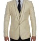 Dolce & Gabbana Beige Polka Dot Silk 2 Piece Blazer