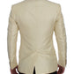 Dolce & Gabbana Beige Polka Dot Silk 2 Piece Blazer