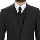 Dolce & Gabbana Gray Slim Fit Linen Blazer Jacket