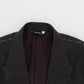 Dolce & Gabbana Gray Slim Fit Linen Blazer Jacket