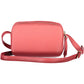 Coccinelle Elegant Pink Leather Shoulder Bag with Logo