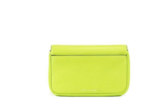 Marc Jacobs The J Marc Green Glow Yellow Leather Shoulder Crossbody Handbag