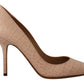 Dolce & Gabbana Beige Nude Leather BELLUCCI Heels Pumps Shoes