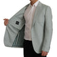 Dolce & Gabbana Light Green Cashmere Silk Blazer