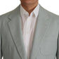 Dolce & Gabbana Light Green Cashmere Silk Blazer