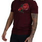 Dolce & Gabbana Bordeaux Roses T-shirt