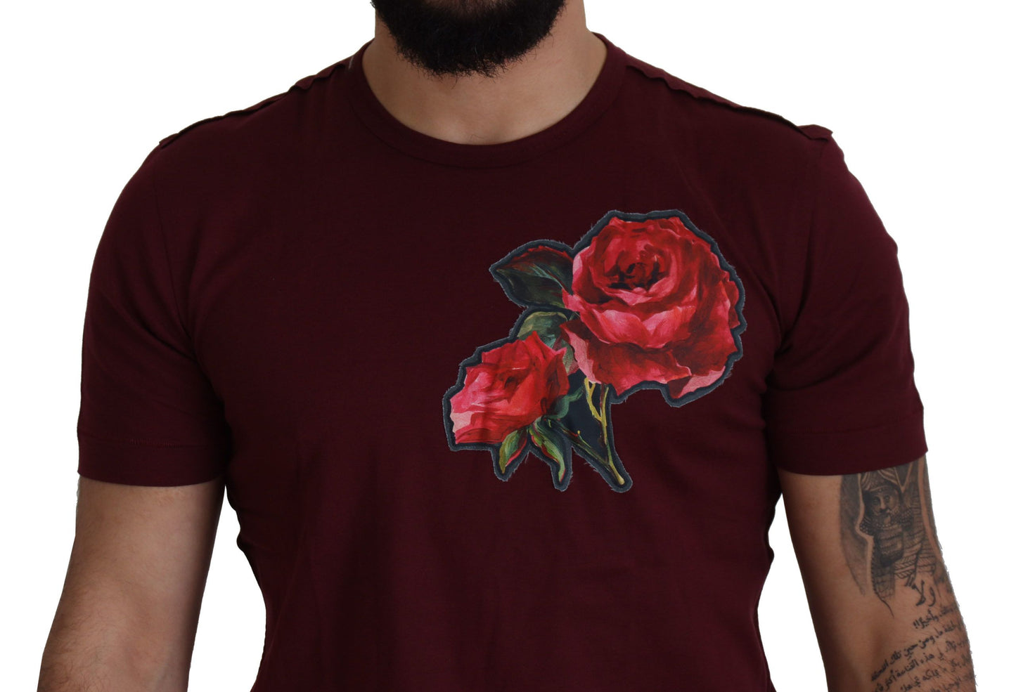 Dolce & Gabbana Bordeaux Roses T-shirt