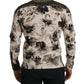 Dolce & Gabbana Green Beige Floral Cotton Stretch Exclusive Shirt